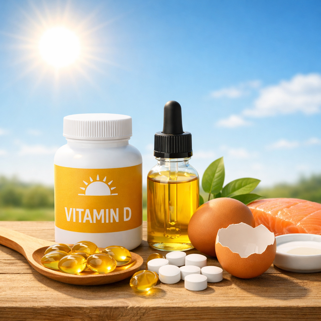 Vitamin D Tabletten und Sonne